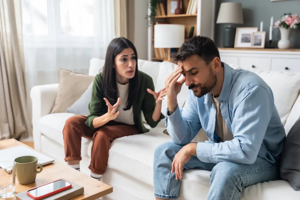A couple deals with the hidden effects of trauma in a relationship.